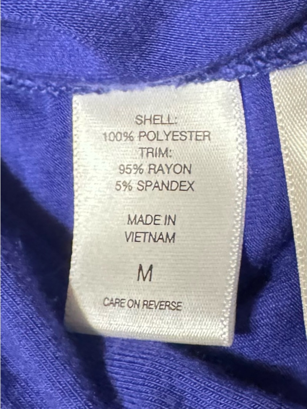 New York and Company Sleeveless Violet Blue Drape Front Bodysuit - Picture 7 of 7